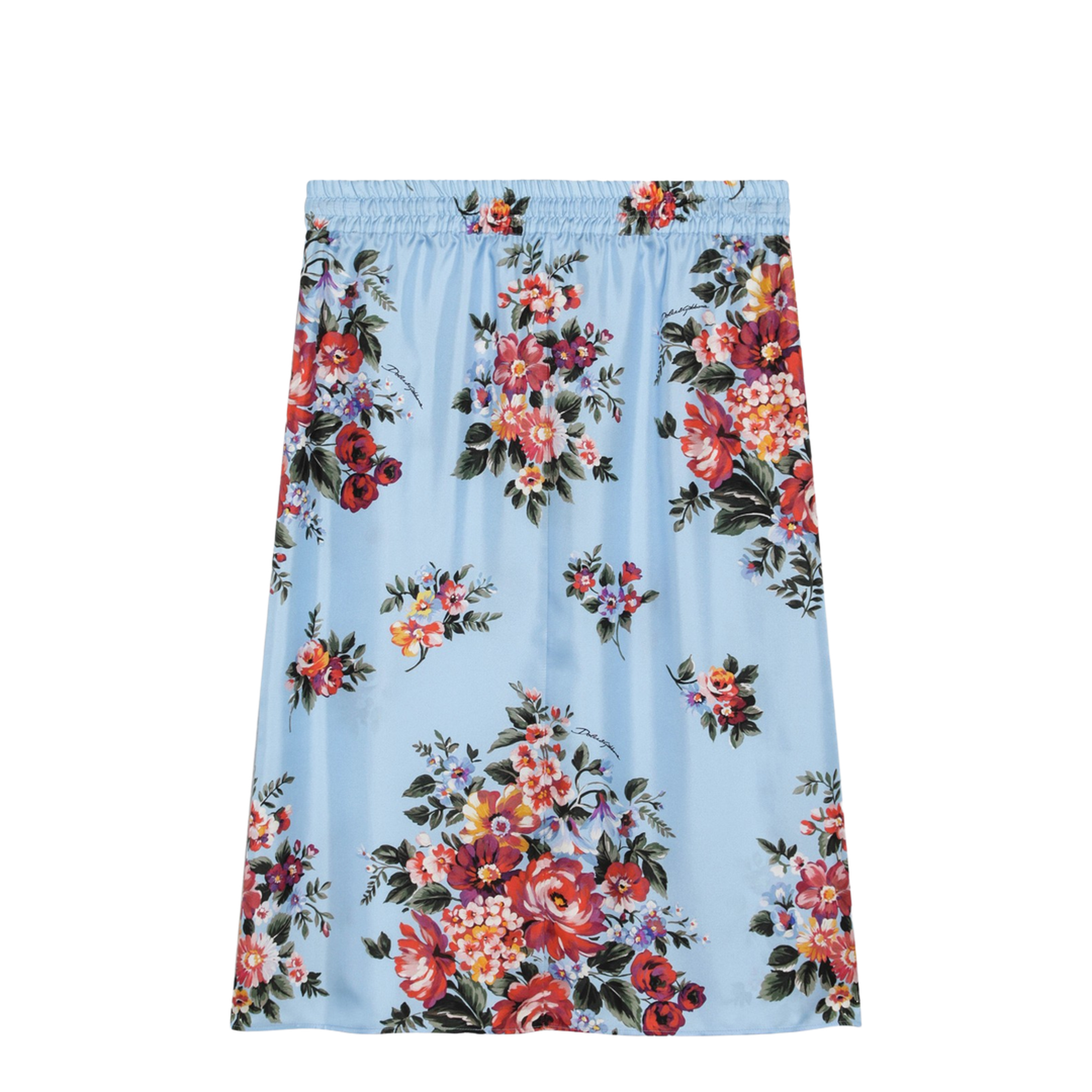 Silk Twill Skirt with Floral Print - Image 2