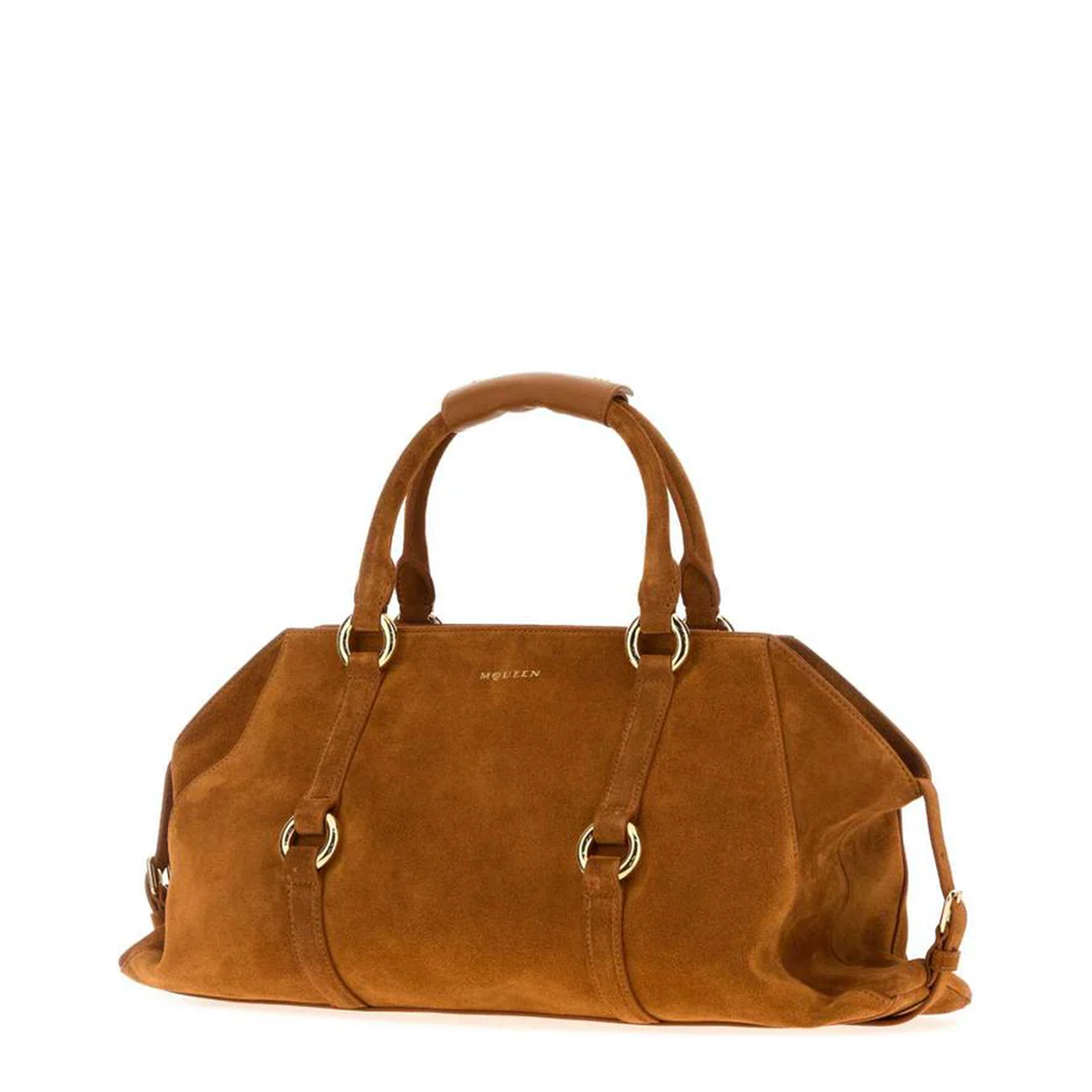Farringdon Handbag Suede Medium Caramel - Image 2