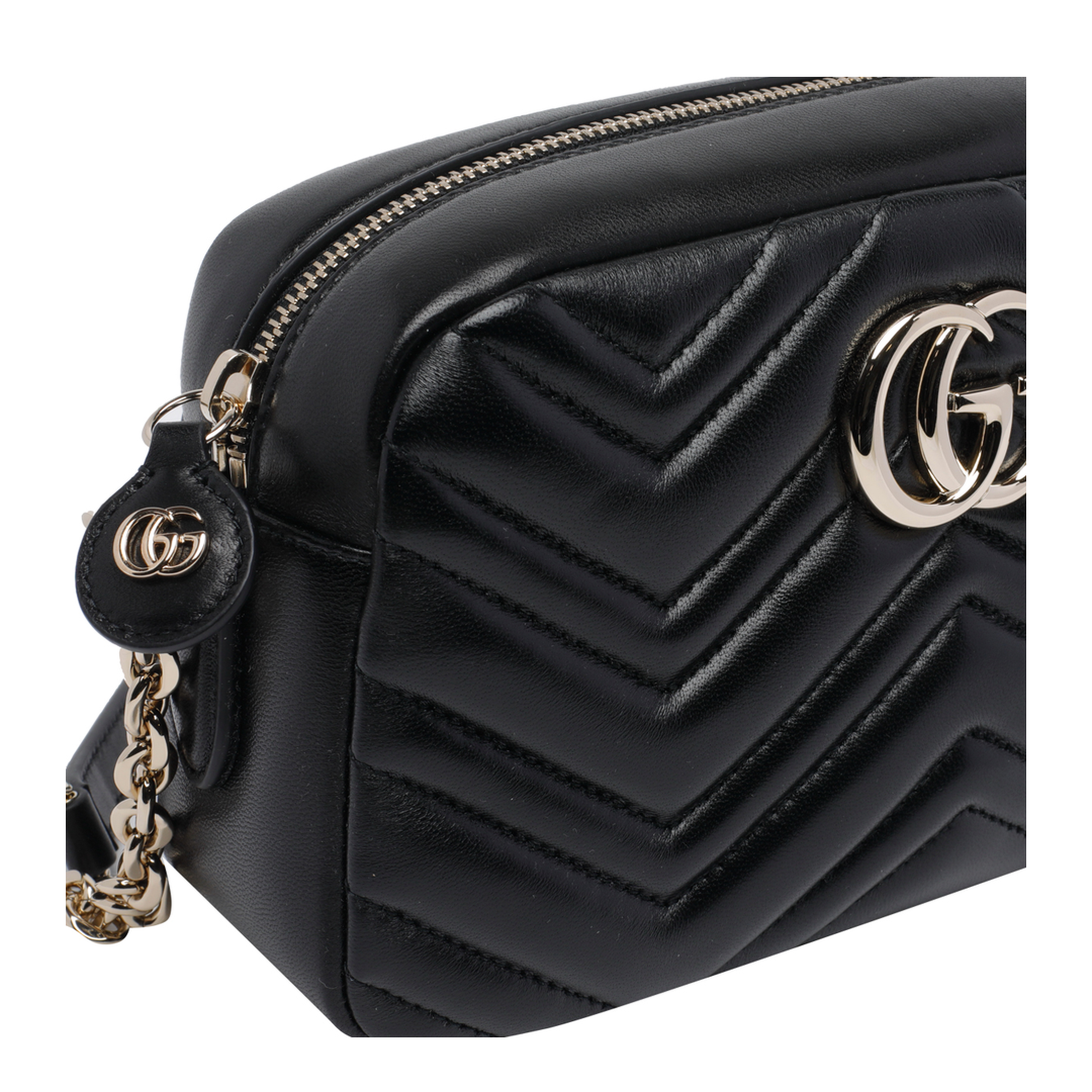 Camera Bag in Black Leather - Image 3