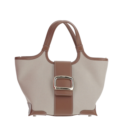 Mini Viv Choc Canvas Shopping Bag - Image 1