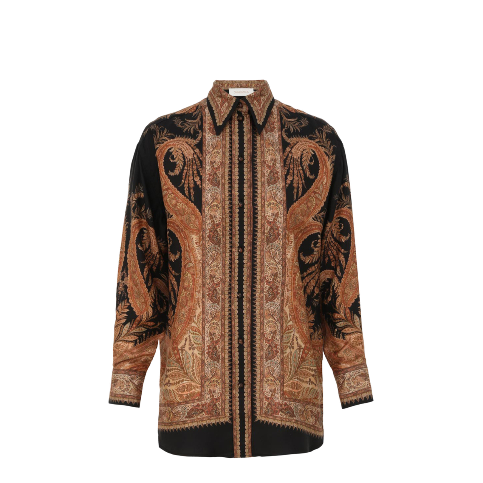 Hypnotic Satin Shirt Denim Paisley - Image 1
