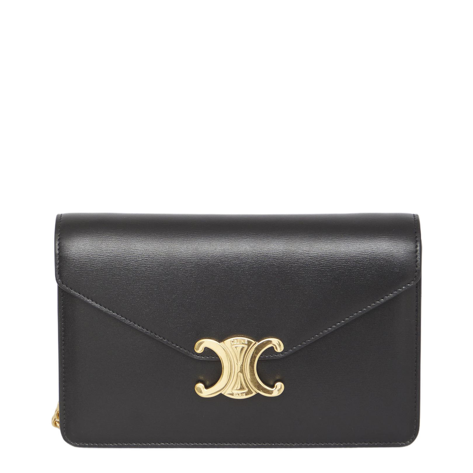 Margo Chain Wallet Shiny Calfskin Black - Image 1