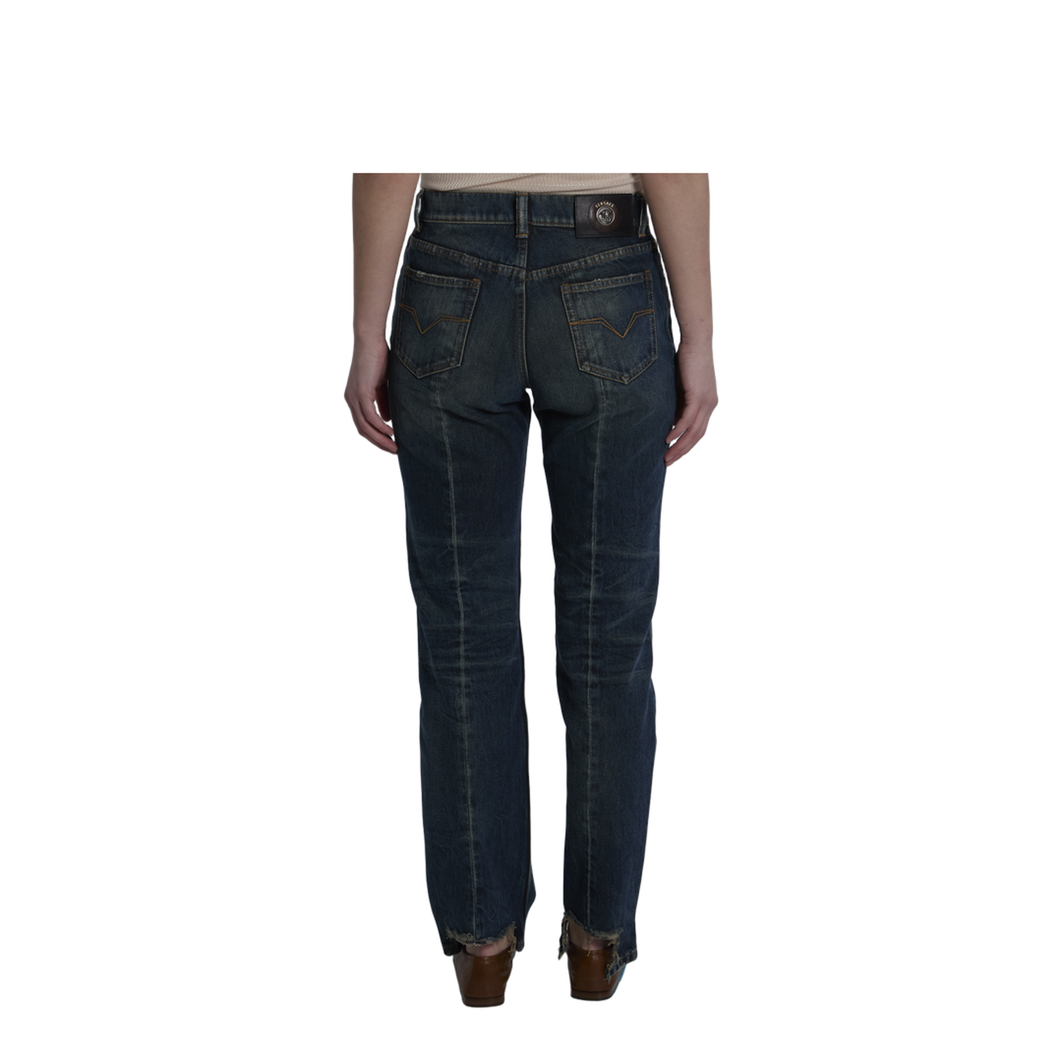 Women's Cotton Straight-Leg Jeans Blue - Image 4