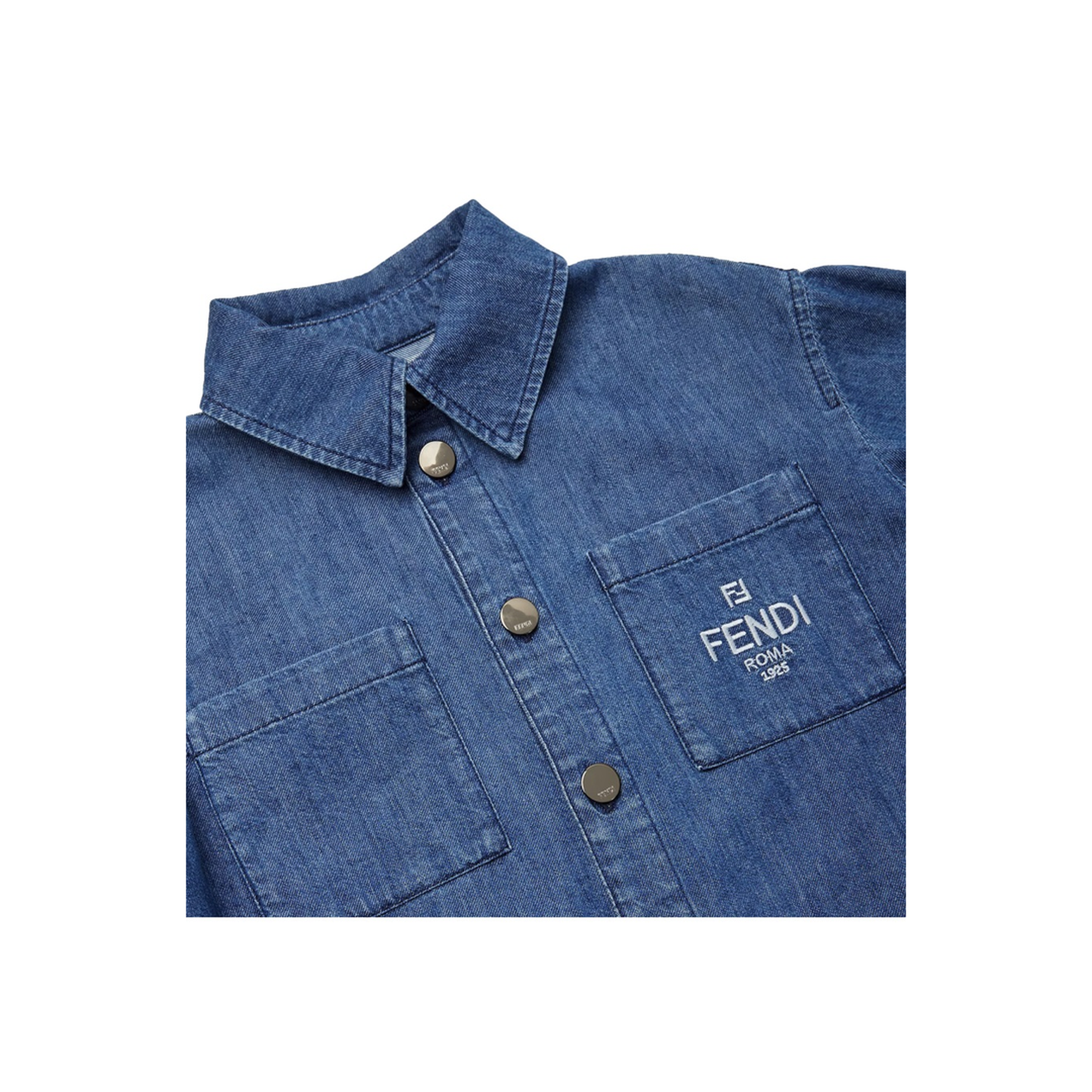 Denim Shirt With Logo - Image 3