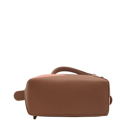 Puzzle Small Calfskin Shoulder Bags - Pecan/Parrot Pink - Image 3