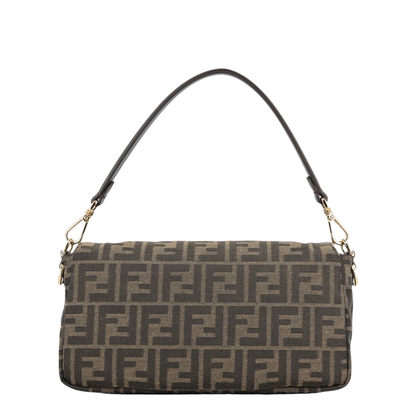 Baguette Medium FF Jacquard Shoulder Bag - Tobacco Brown - Image 2