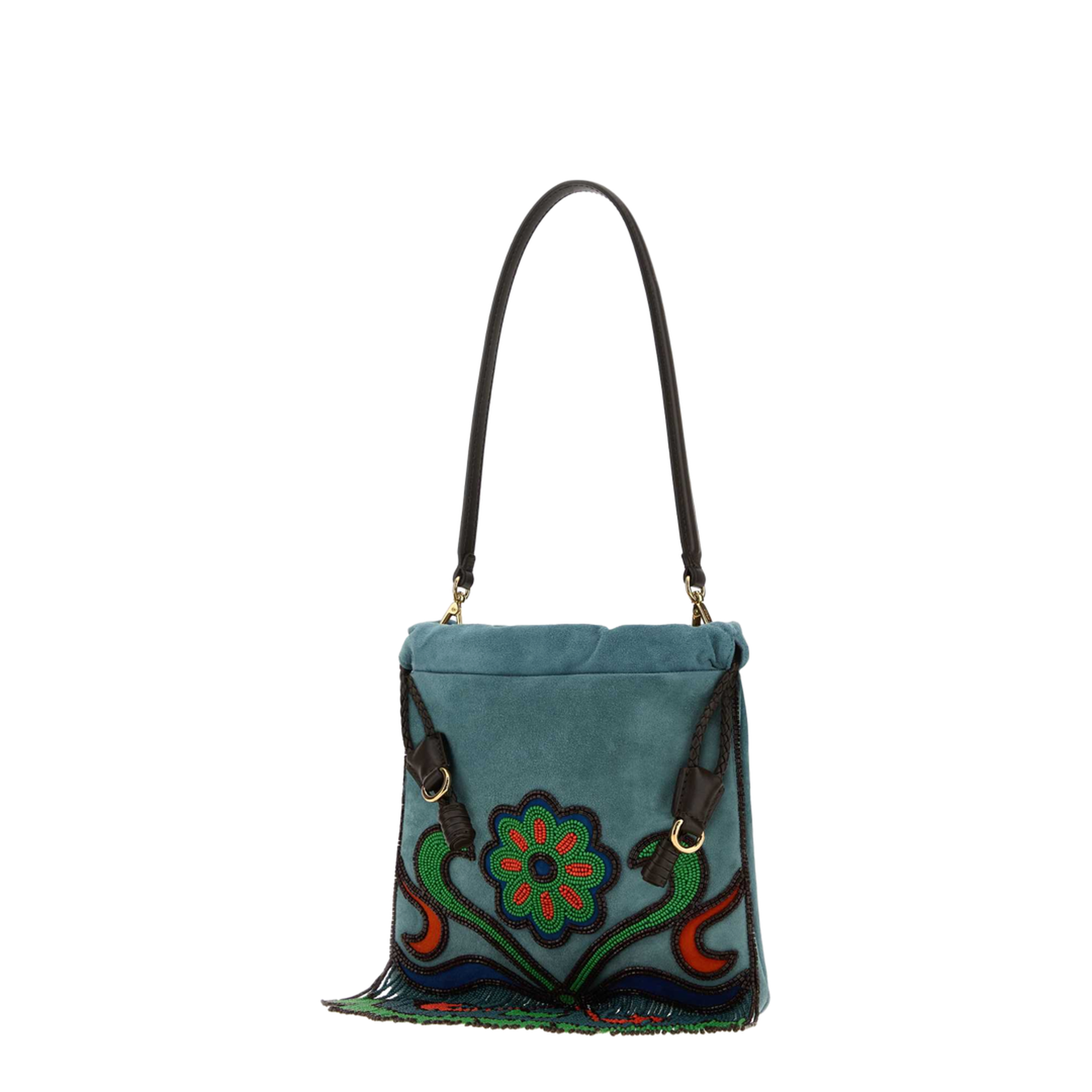 Kalispera Small Suede Bag - Light Blue - Image 2