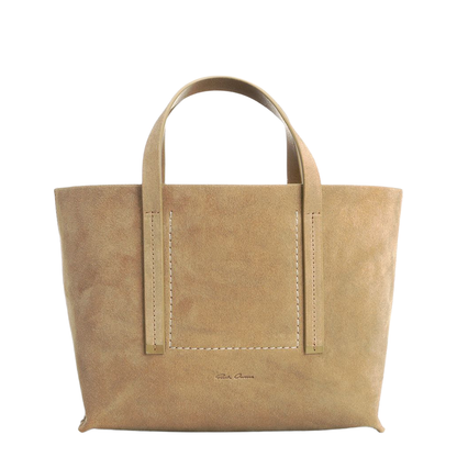 Temple Mini Sumi Suede Leather Shopper Bag - Sumi Brown - Image 1
