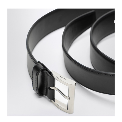 Black Leather Belt - Image 2