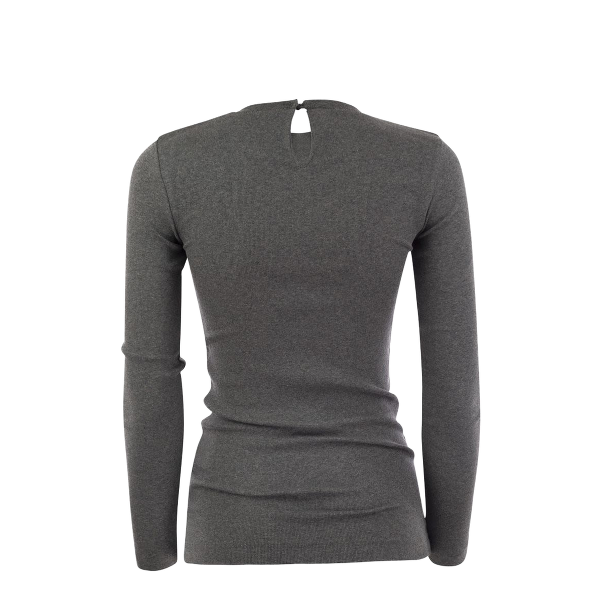 Ribbed Stretch Cotton Jersey T-Shirt With Jewellery - Image 2