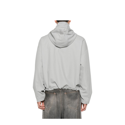Hooded Jacket in Cotton Grey - Image 2