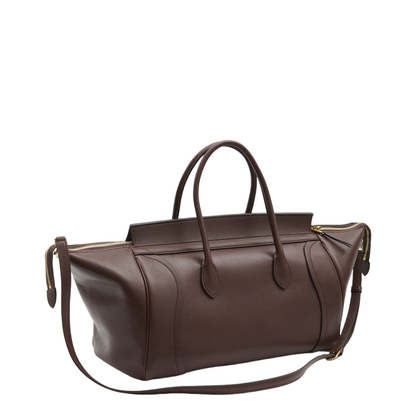 Medium New Luggage Bag Leather Brown - Image 3
