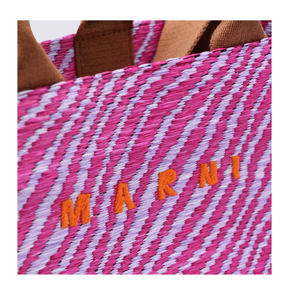 Small Raffia-Effect Basket Tote - Natural - Image 8