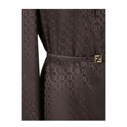 Silk Brown Dress - Image 3