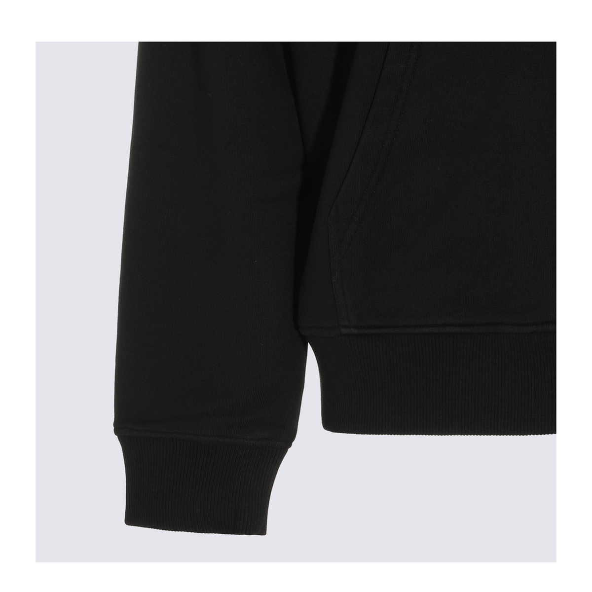 Hooded Cotton Sweatshirt In Black - Image 6