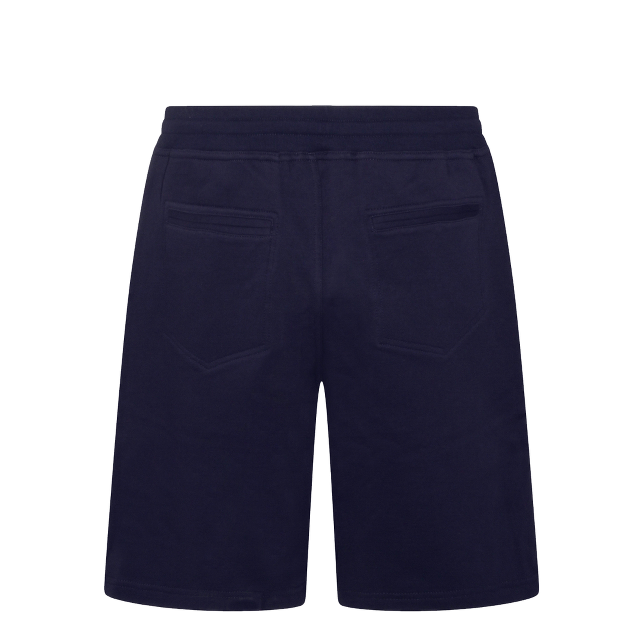 Techno Cotton Fleece Bermuda Shorts Navy Blue - Image 4