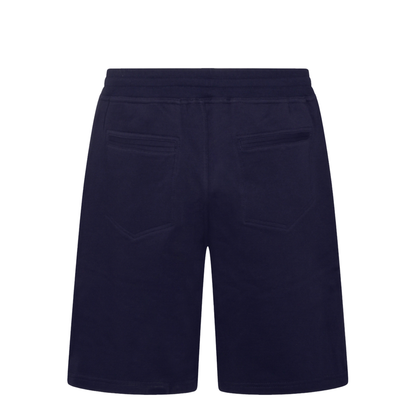 Techno Cotton Fleece Bermuda Shorts Navy Blue - Image 4