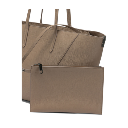 Duo Small Leather Shoulder Bag - Dark Brown - Image 4