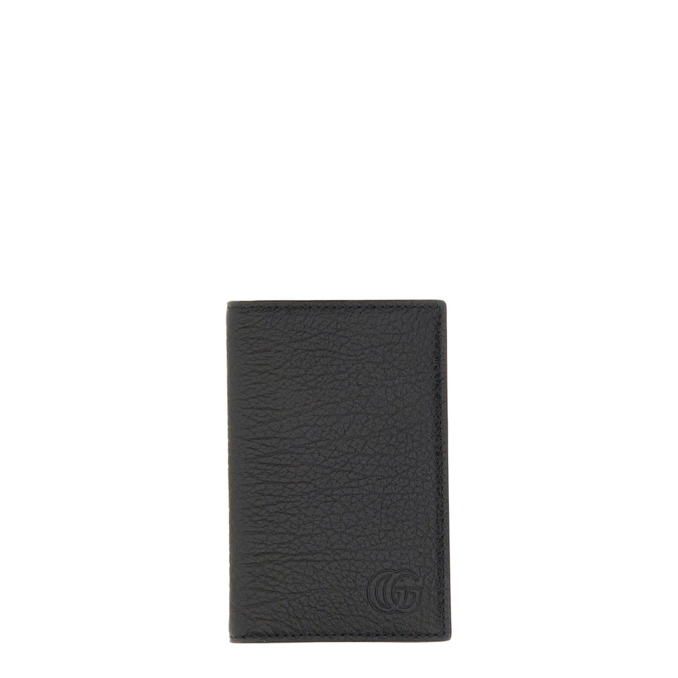 Interlocking G Double G Leather Card Holder - Black - Image 1