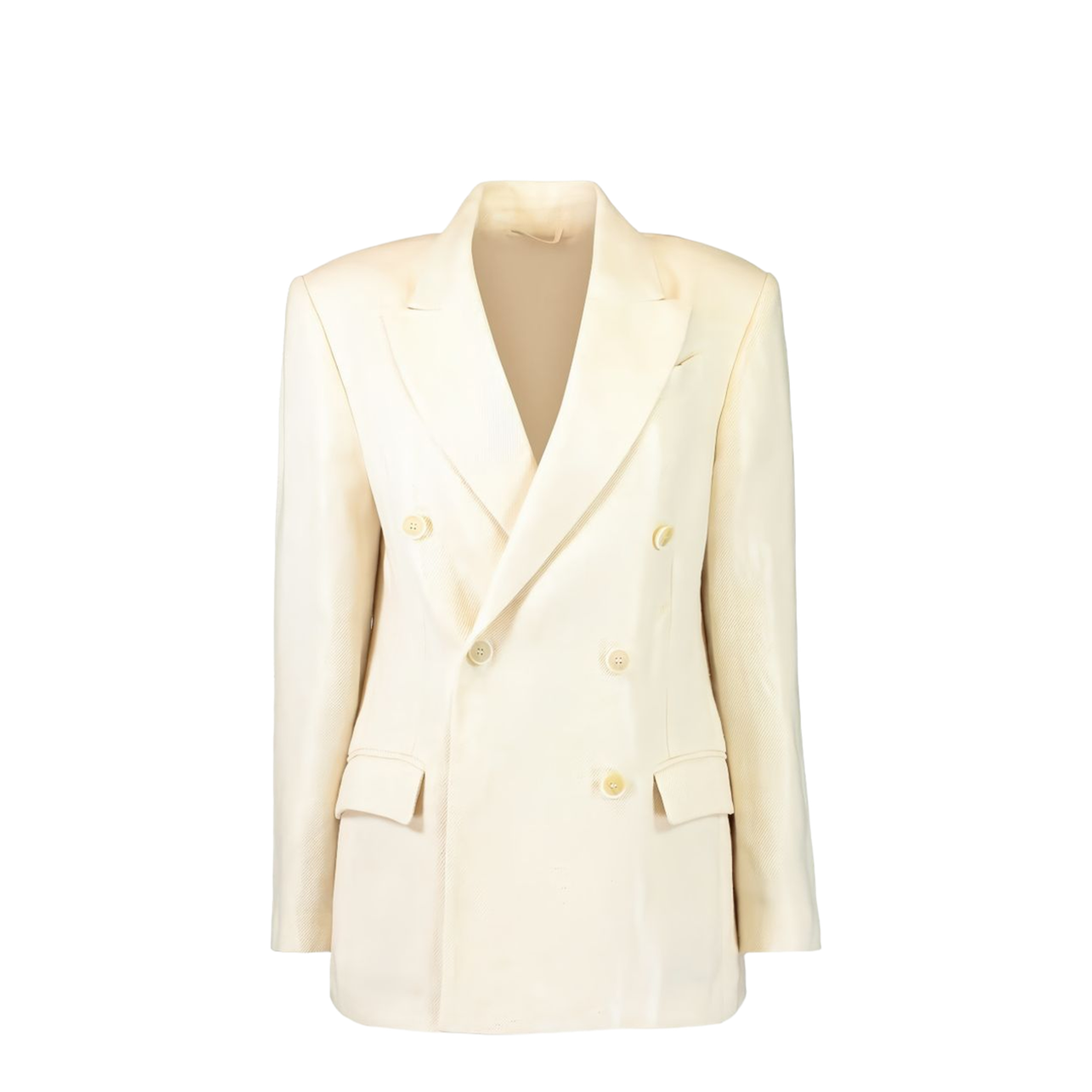 Women's Double-Breasted Blazer - Natural - Image 1