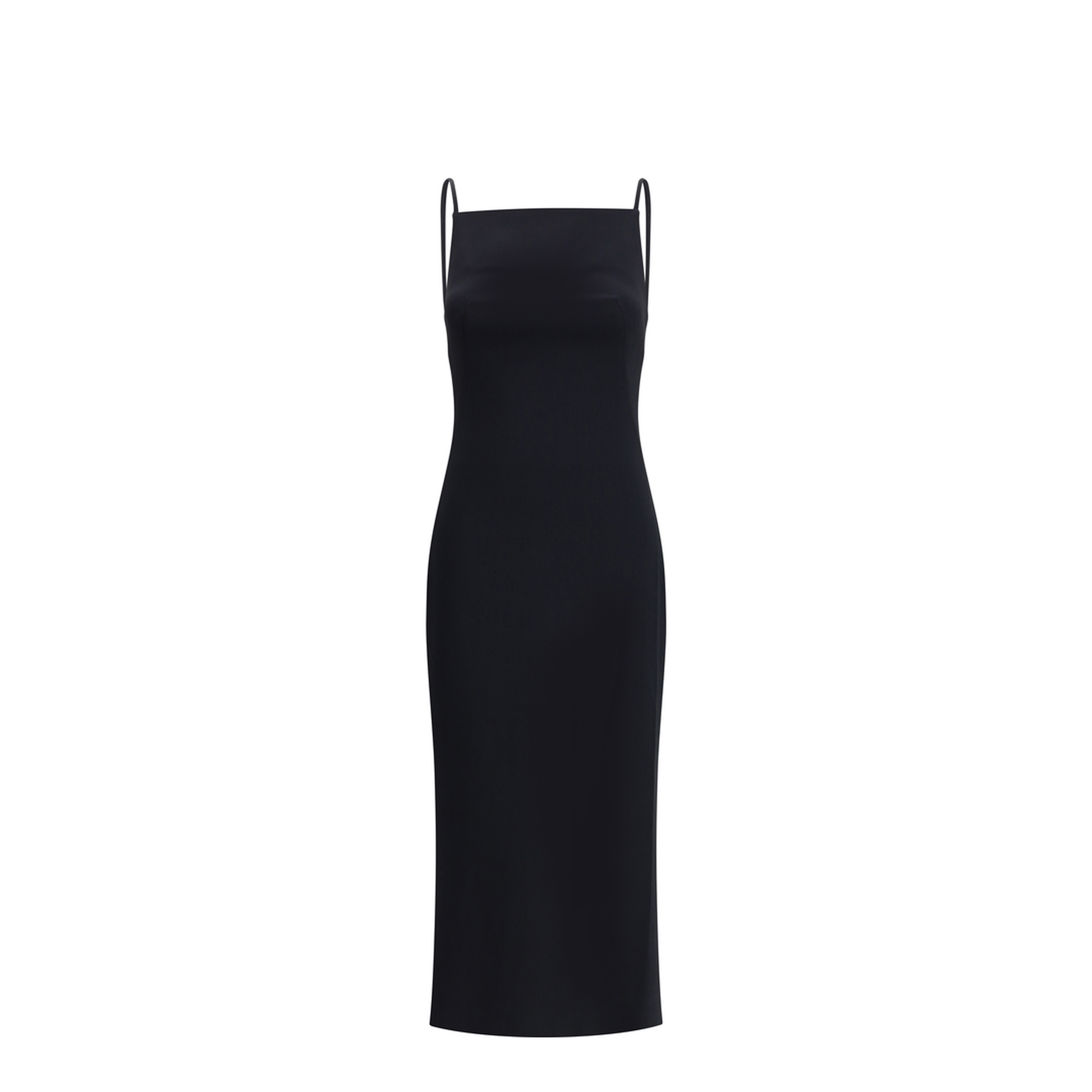 Midi Dress with Draped Back - Image 1