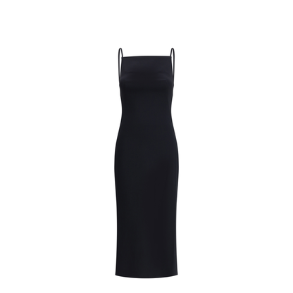 Midi Dress with Draped Back - Image 1