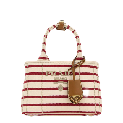 Jardinière Striped Cotton Canvas Mini-Bag - Image 1