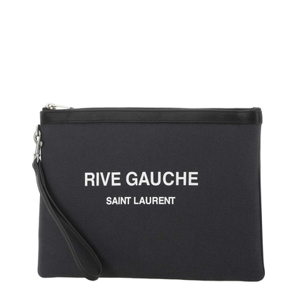Charcoal Canvas Rive Gauche Clutch - Image 5