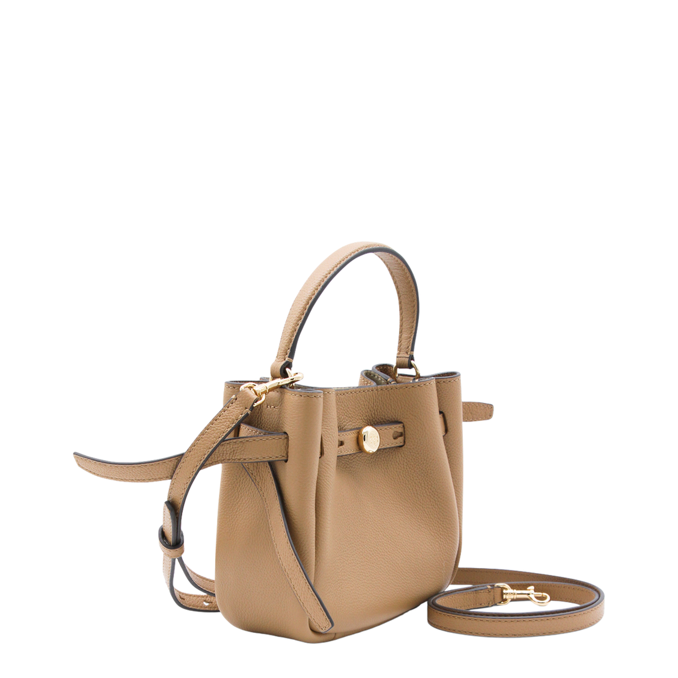 Romy Mini Pebbled Leather Crossbody Bag - Tiramisu - Image 3