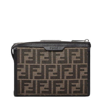 Baguette Canvas Crossbody Bags - Brown - Image 3