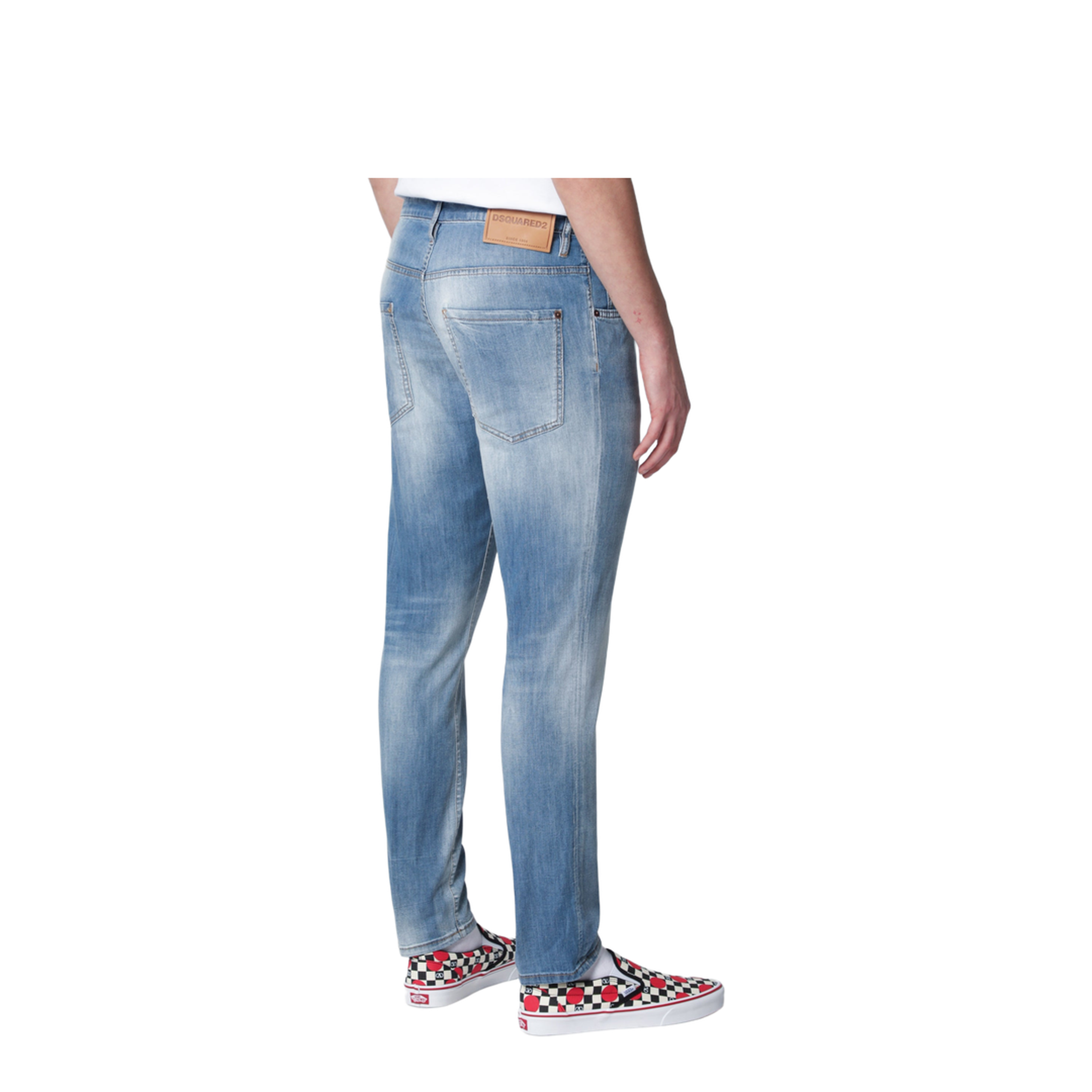 Skater Light-Wash Stretch Denim Jeans In Blue - Image 2