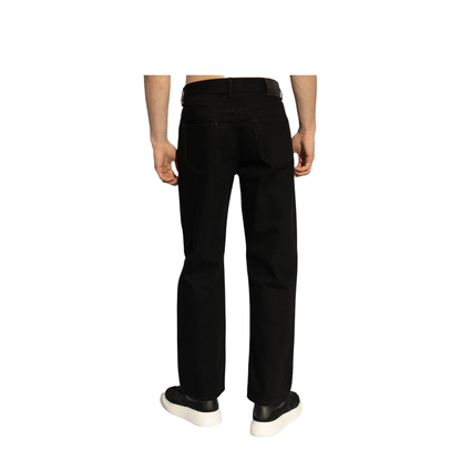 Black Straight Leg Denim Jeans - Image 5