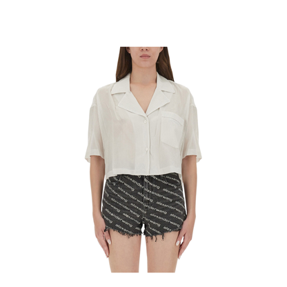 Striped Shirt with Embroidered Logo - Image 1