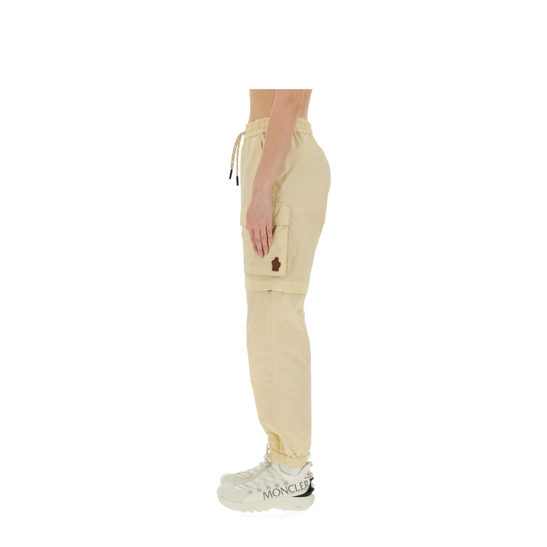 Cream Polyamide Sporty Pants - Image 4