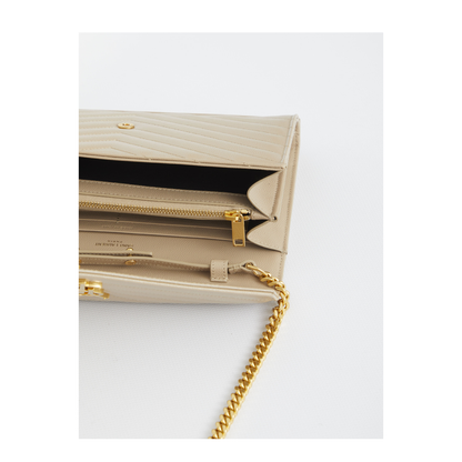 Classic Cassandre Chain Wallet In Grain De Poudre Leather - Image 4