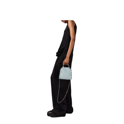 Falabella Tiny Faux Leather Crossbody Bag - Light Blue - Image 3