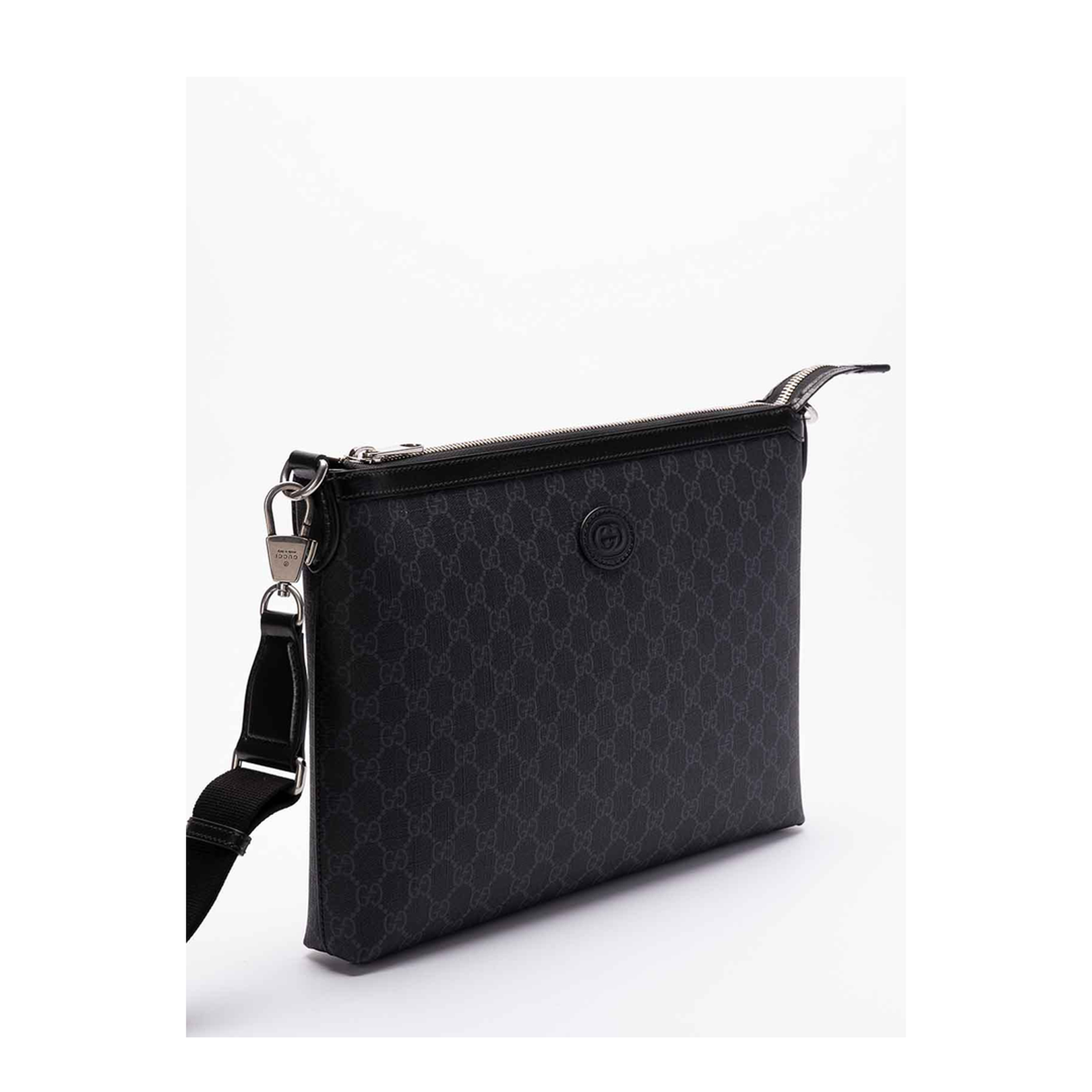 Ophidia Small Leather Pouch - Black - Image 4