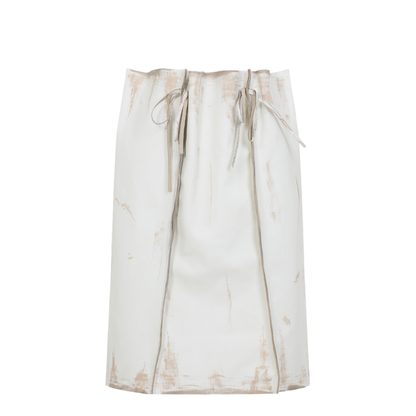Calf Leather Midi Skirt - Image 3