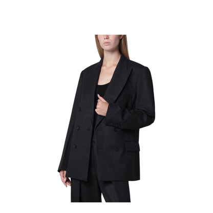 Dark Grey Double-Breasted Wool Jacket - Image 1