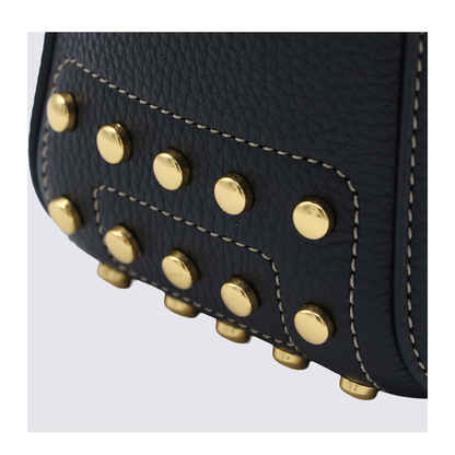 Mini Calf Leather Shoulder Bag - Black - Image 8
