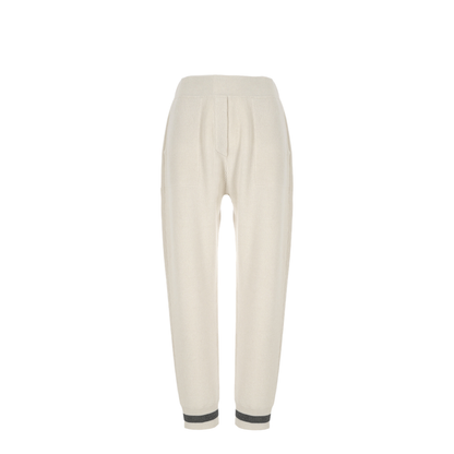 English Rib Cashmere Knit Trousers - Image 1