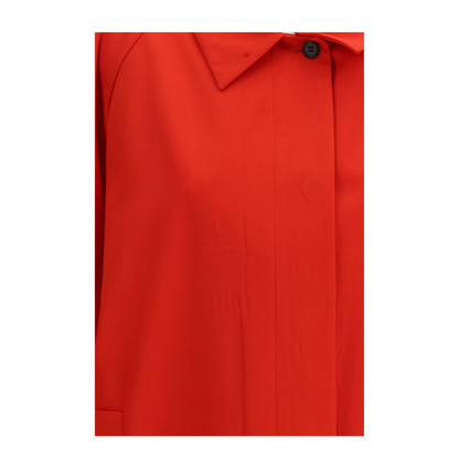 Cotton Gabardine Coat with Classic Collar - Image 3