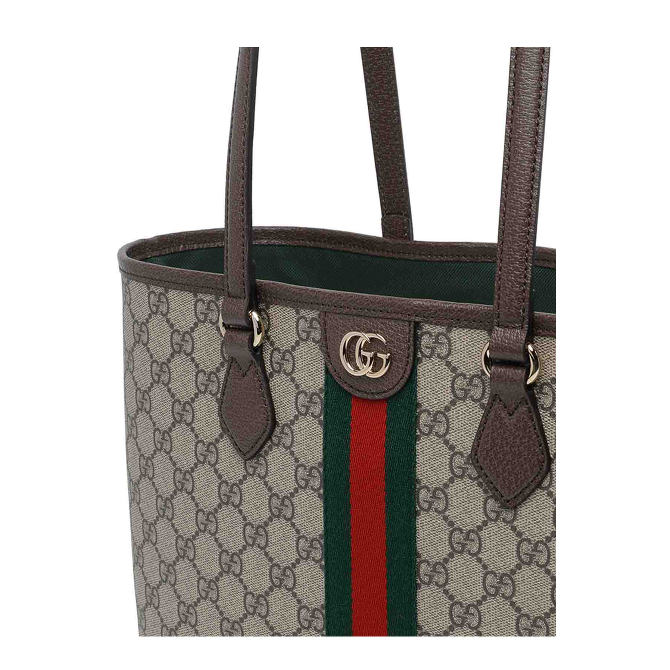 Ophidia Medium Tote Bag in Beige and Brown GG Fabric - Image 5