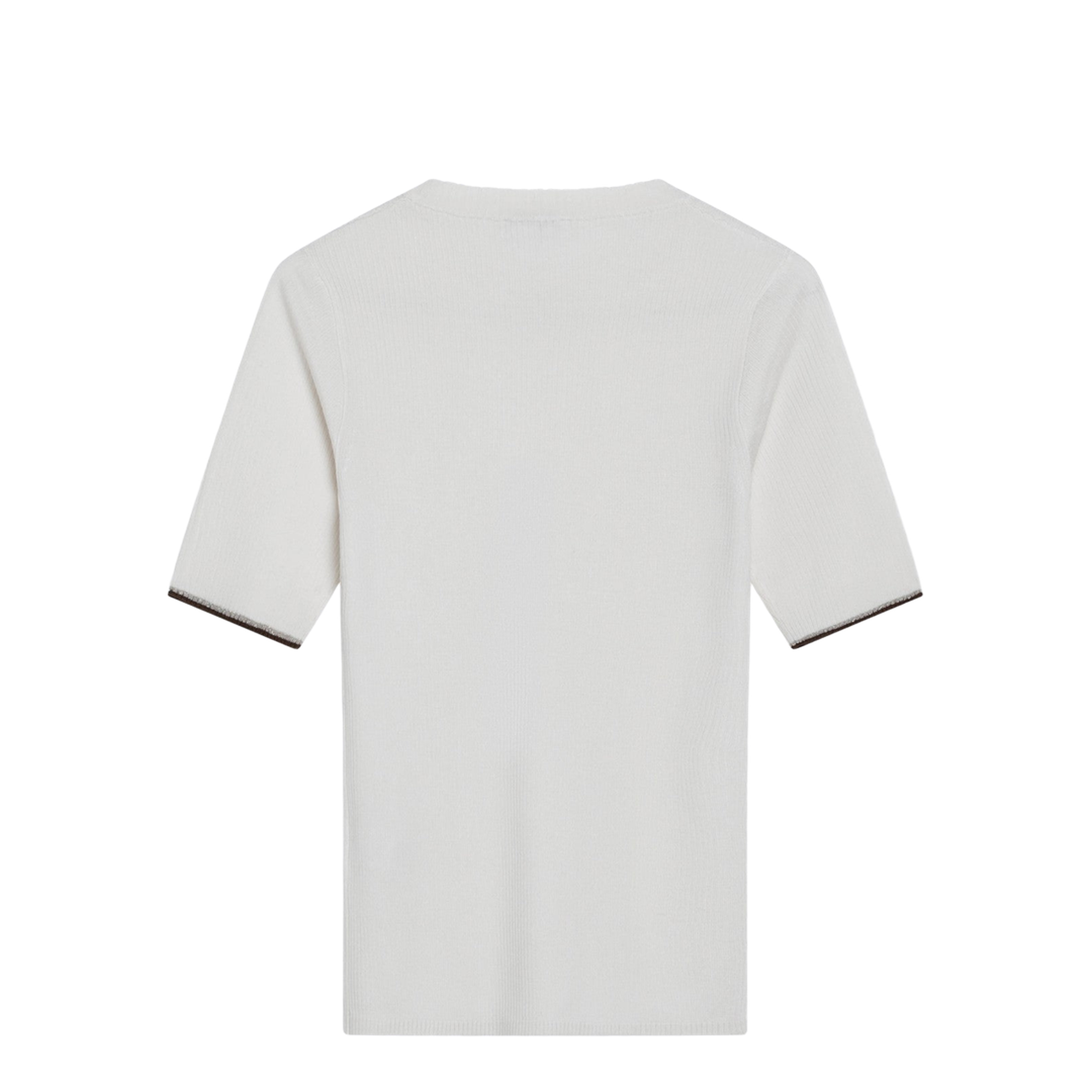 White Cashmere and Silk Knit Top - Image 2