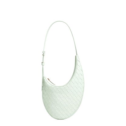 Intrecciato Small Leather Shoulder Bags - Pastel green - Image 4