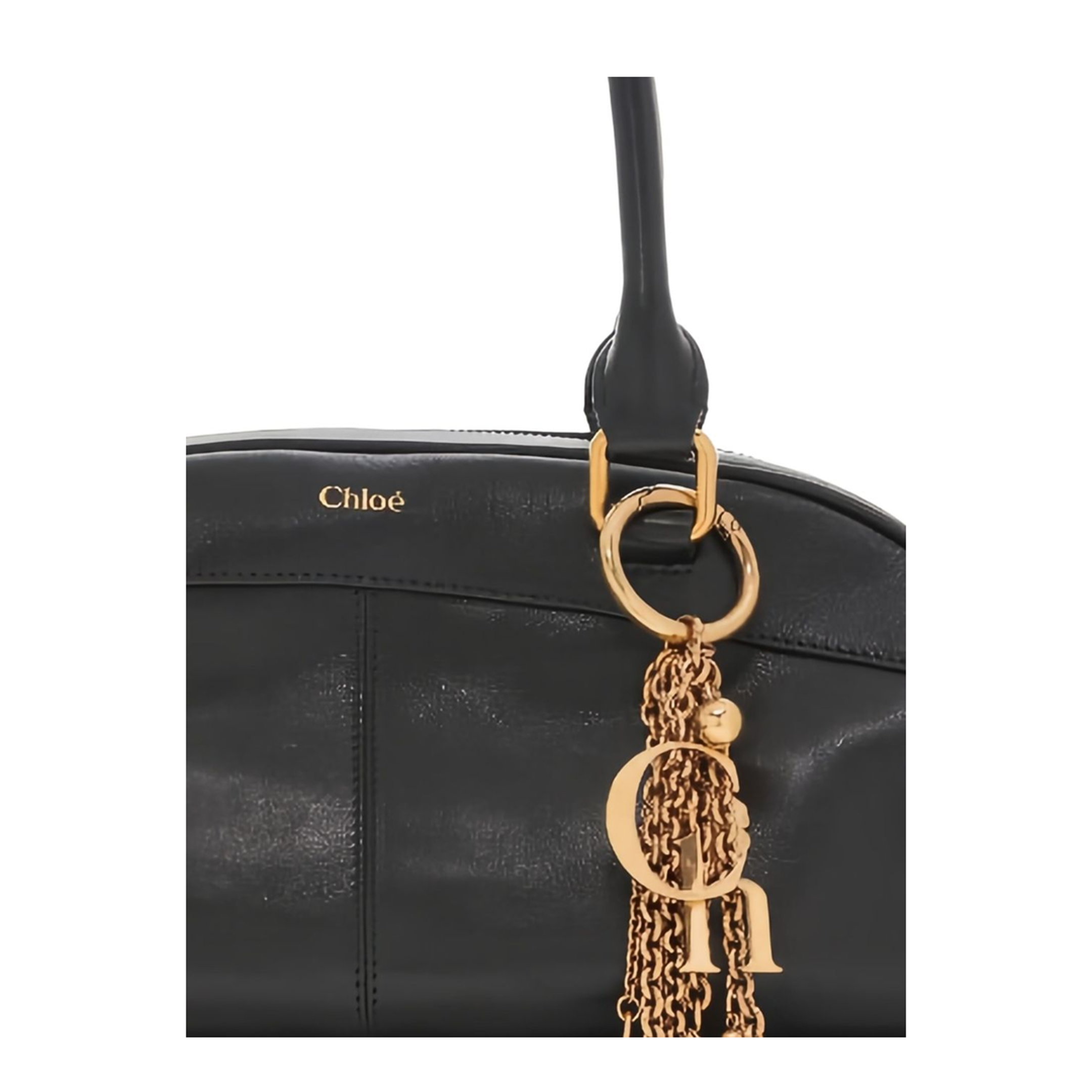 Bowling Bag in Soft Leather Black - Image 2