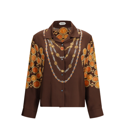 Chain Print Buttoned Shirt - Image 1