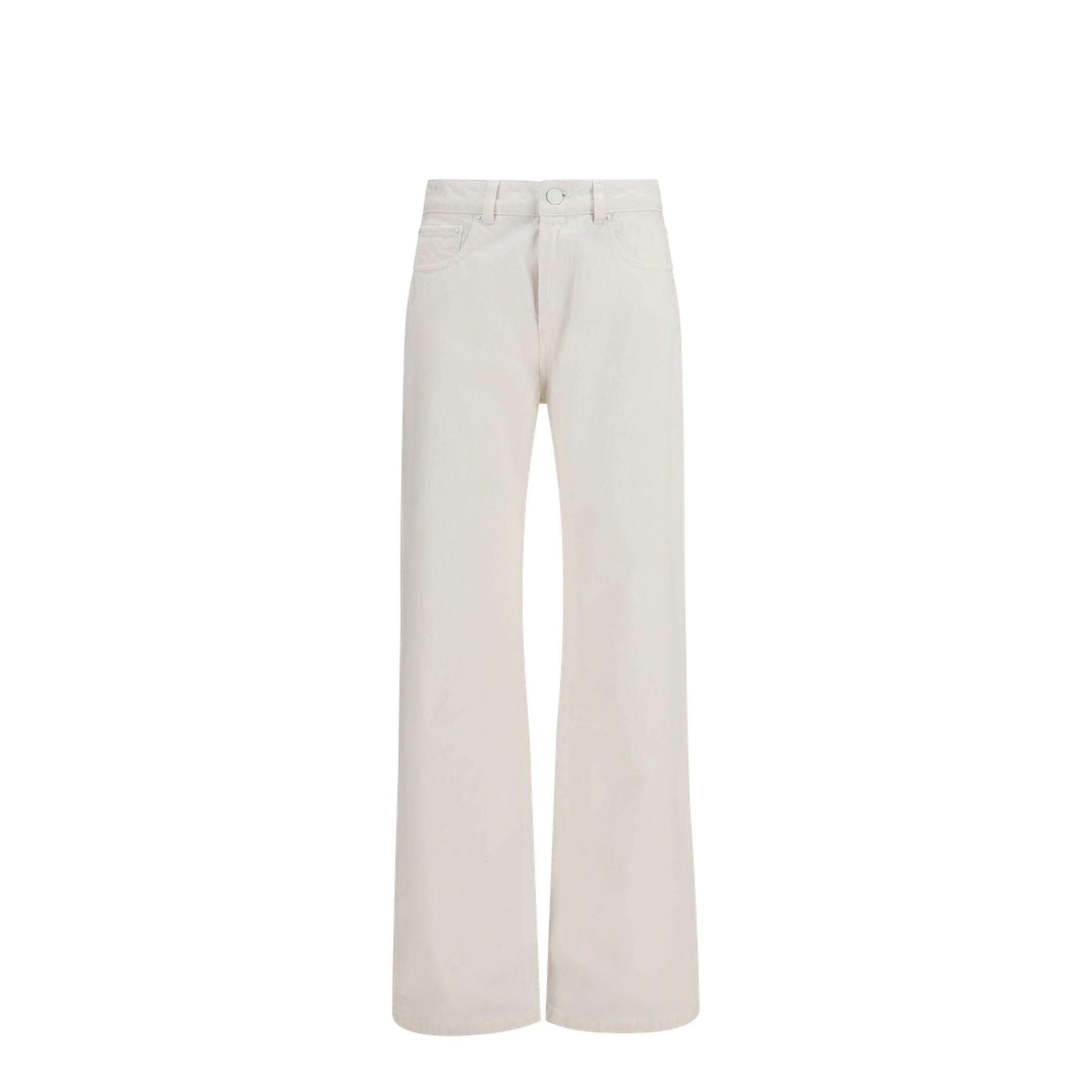 High-rise straight-leg Jeans in cotton - Image 1