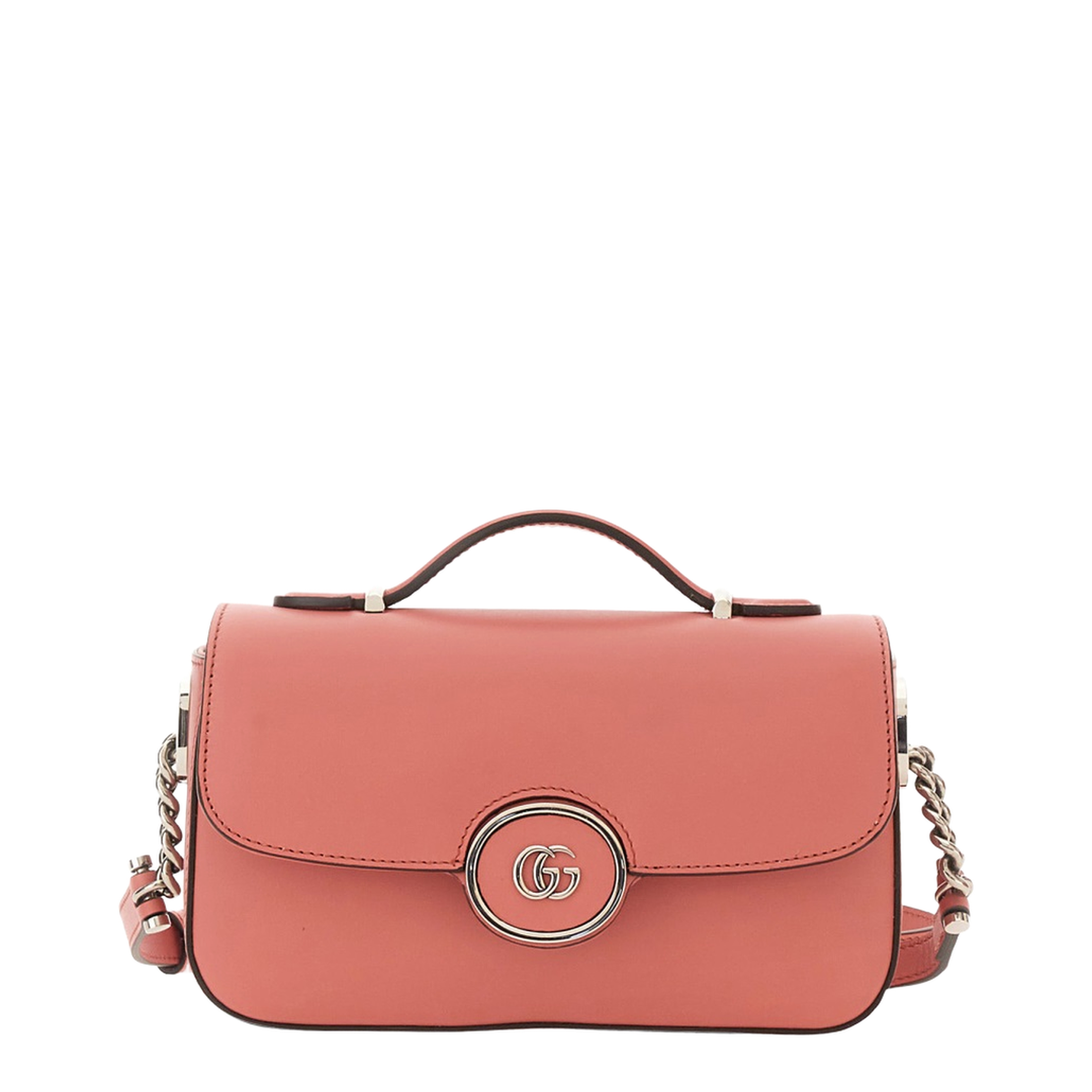 GG Milano Small Leather Crossbody Bags - Coral - Image 1