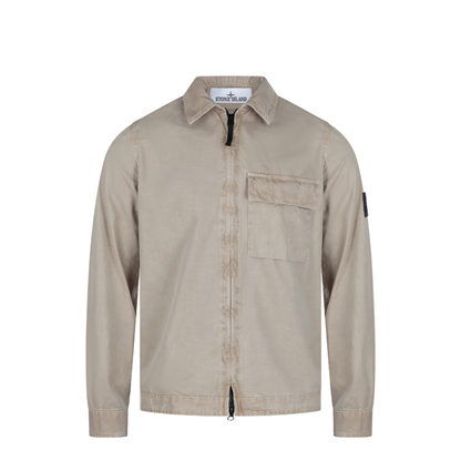 Brushed Organic Cotton Canvas Overshirt - Image 1